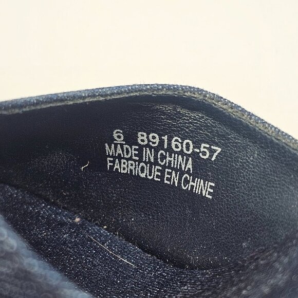 Le Chateau Women's Platform Chunky Heel Jean Slip On, Size 6 - Picture 7 of 14